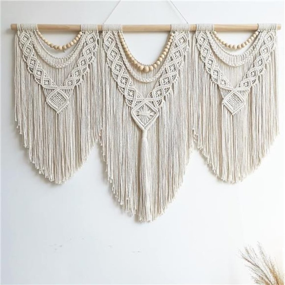 large macrame wall hanging - Boho Tapestry Macrame Wall Decor Art- Chic Bohemian